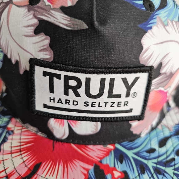Truly Hard Seltzer SnapBack Hat Hawaiian Floral Tropical Unisex Adjustable Cap